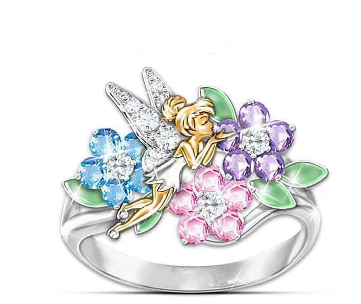 Women's Gold Plating Two-tone Creative Heart-shaped Cross Rings