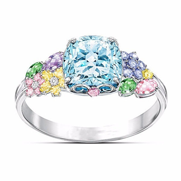 Women's Gold Plating Two-tone Creative Heart-shaped Cross Rings