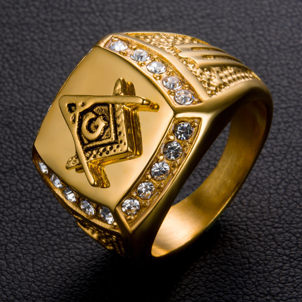 Men's Alloy Plating Diamond Gold Color Does Not Rings