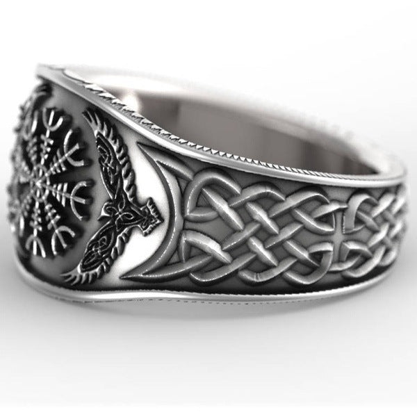 Men's Myth Story Viking Compass Retro Iti Rings