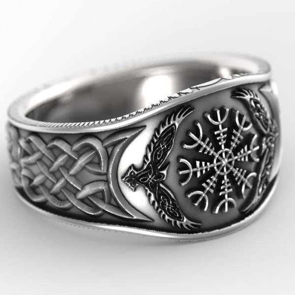 Men's Myth Story Viking Compass Retro Iti Rings