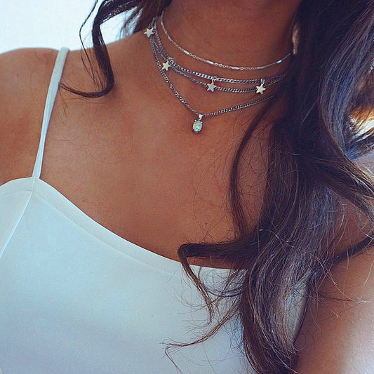 Women's Bohemian Popular Fashion Five-pointed Star Pendants