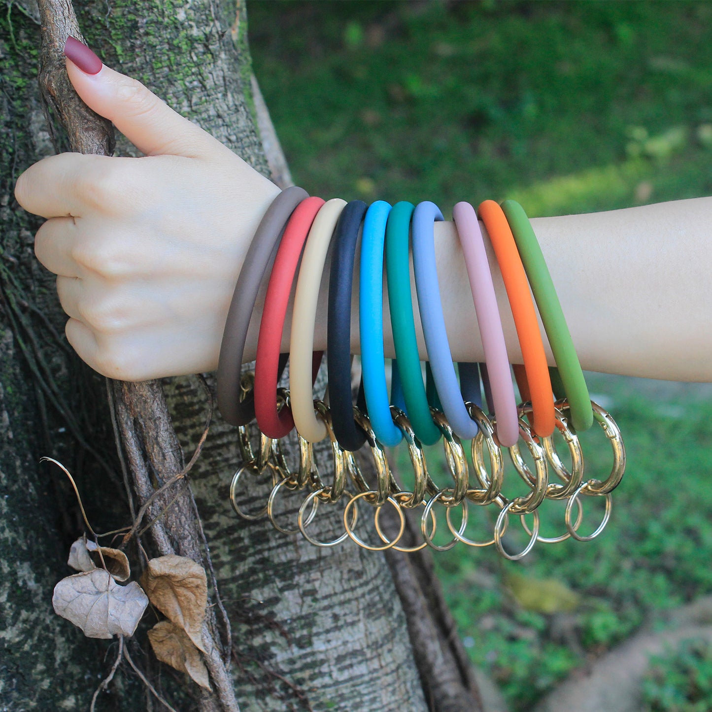 Large Round Silicone Key Case Gift Bracelets