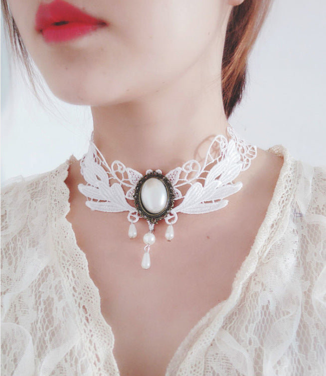 Elegant Fashion Gothic Vintage Lace Hollow Necklace