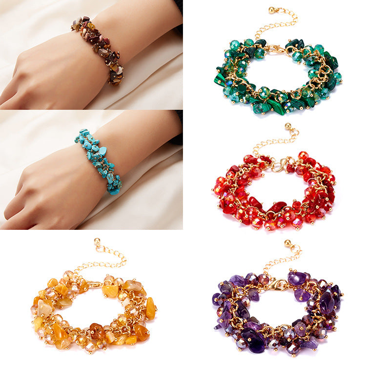 Women's & Men's Gravel Crystal Stall Fashion Commuter Bracelets