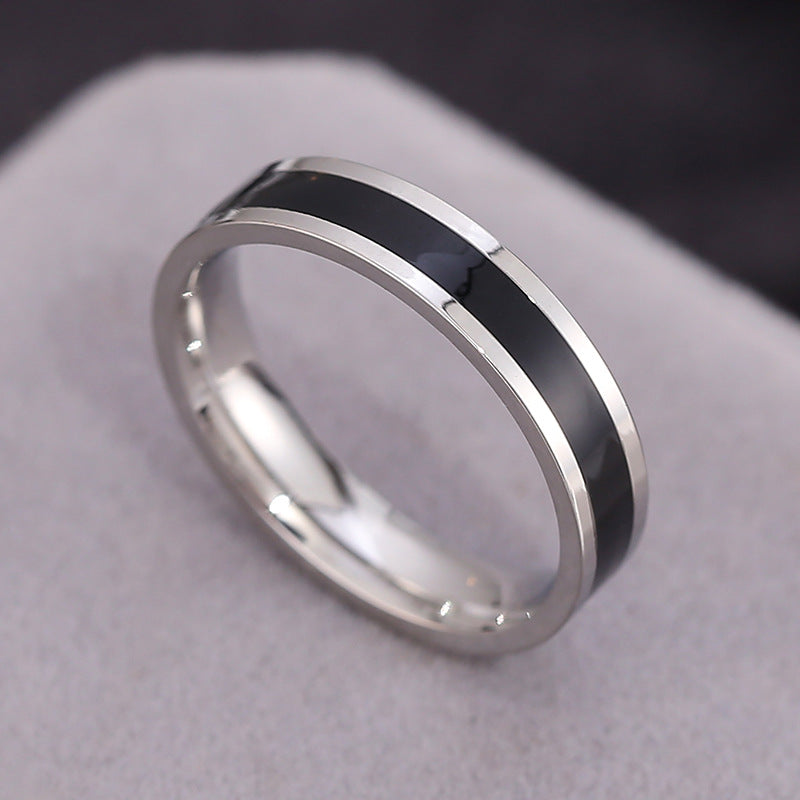 Style Titanium Steel Epoxy Female Couple Stainless Rings