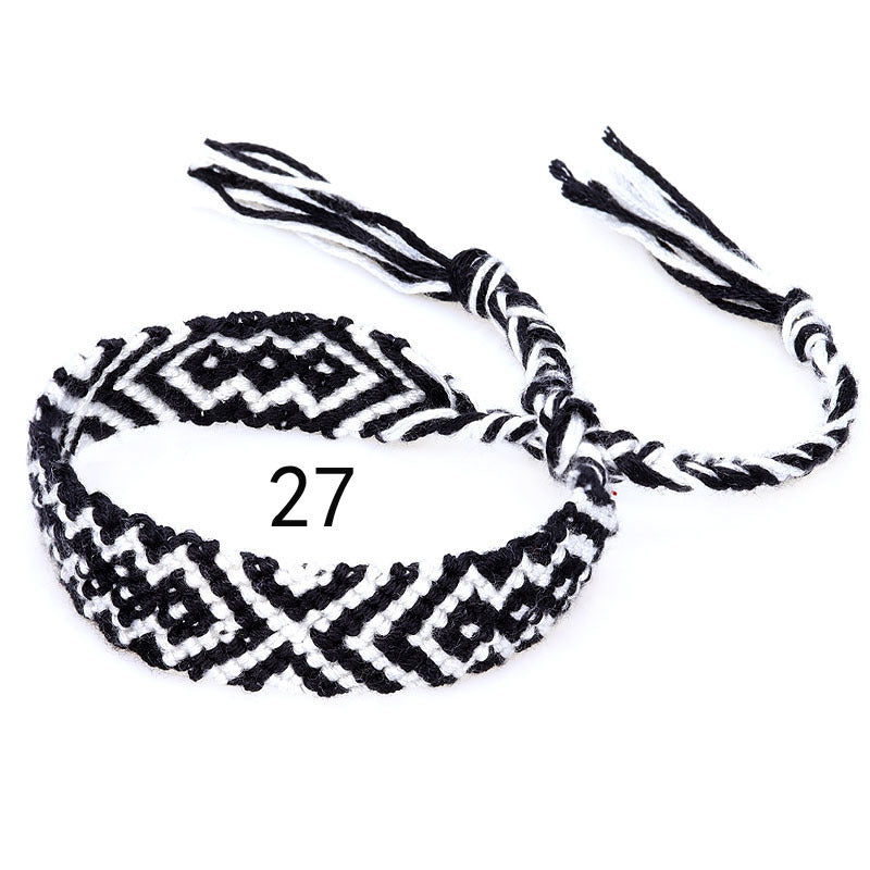 Ethnic Colorful Cotton Thread Friendship Hand Anklets