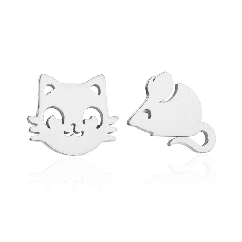 Style For Fashion Rabbit Animal Cat Ornament Christmas Earrings