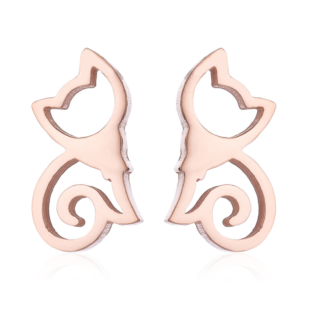 Style For Fashion Rabbit Animal Cat Ornament Christmas Earrings