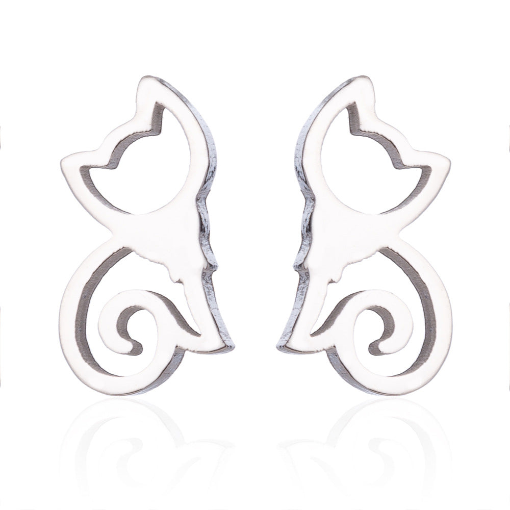 Style For Fashion Rabbit Animal Cat Ornament Christmas Earrings