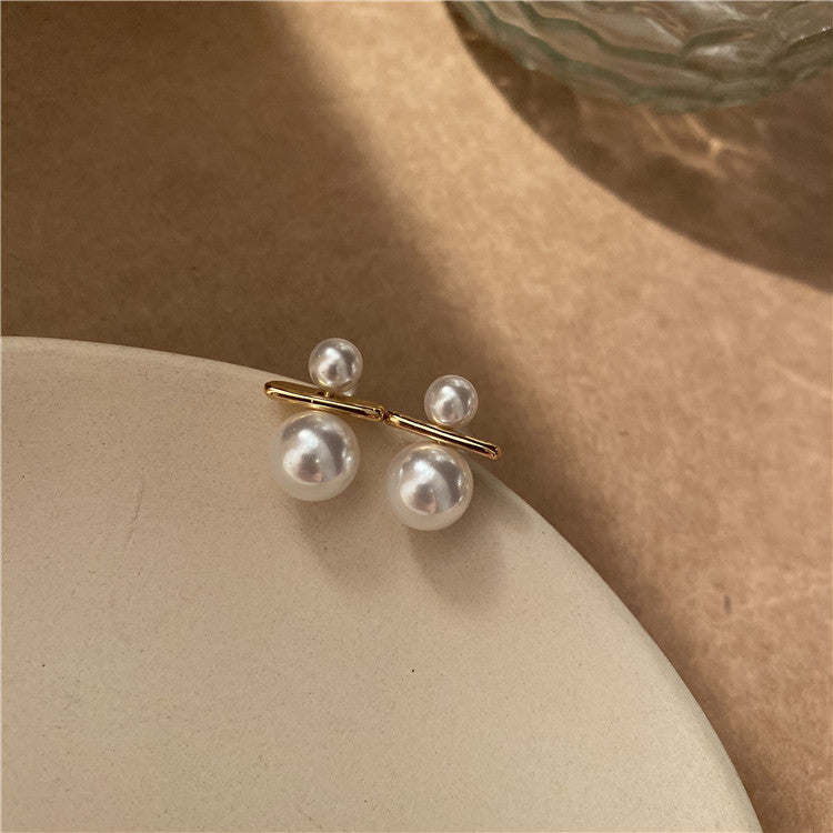 Women's Large And Small Pearls Retro French Gentle For Earrings