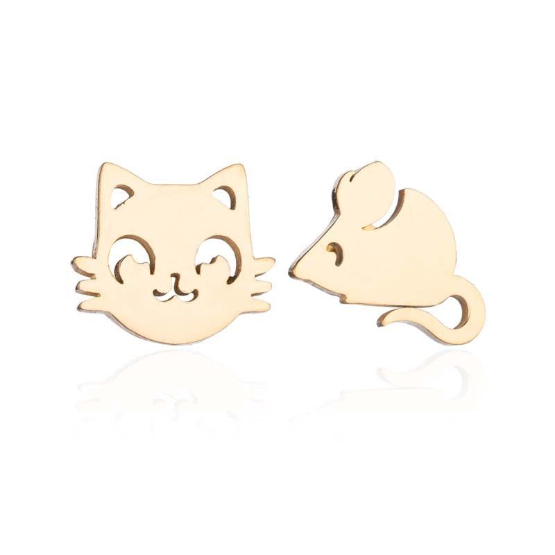 Style For Fashion Rabbit Animal Cat Ornament Christmas Earrings