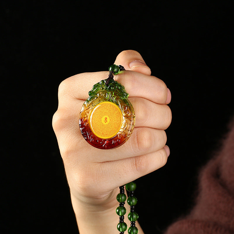 Mantra Lace Scripture Bound Buddha Statue Long Necklaces