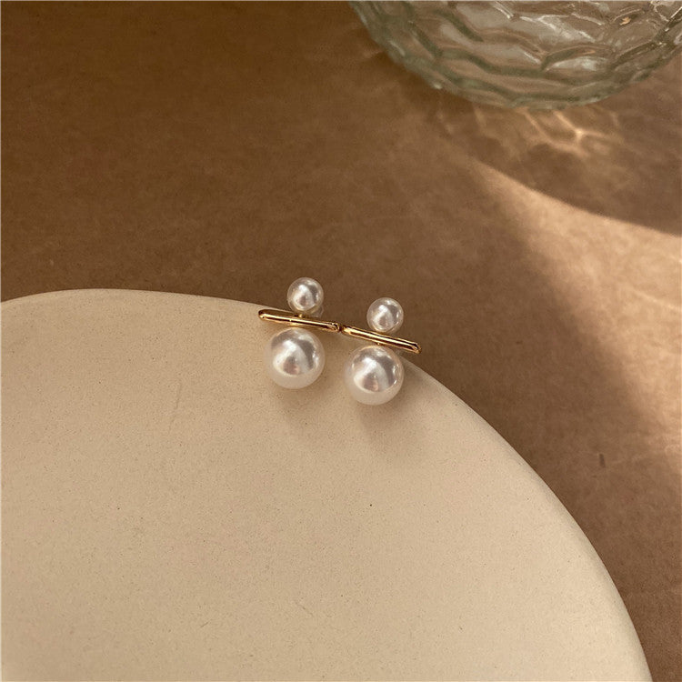 Women's Large And Small Pearls Retro French Gentle For Earrings