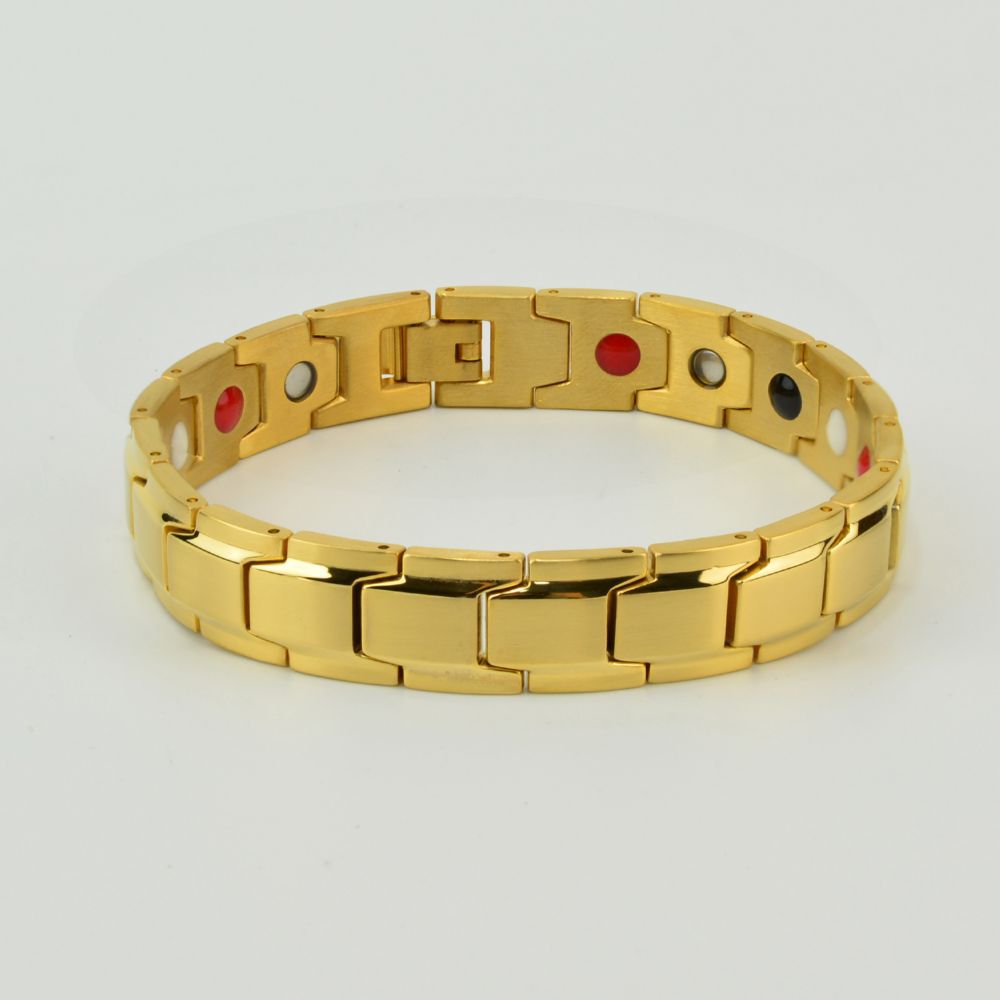 Classic Fashion Simple Gold Vacuum Plating Adjustable Stainless Bracelet