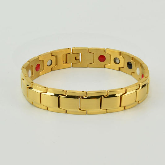 Classic Fashion Simple Gold Vacuum Plating Adjustable Stainless Bracelet