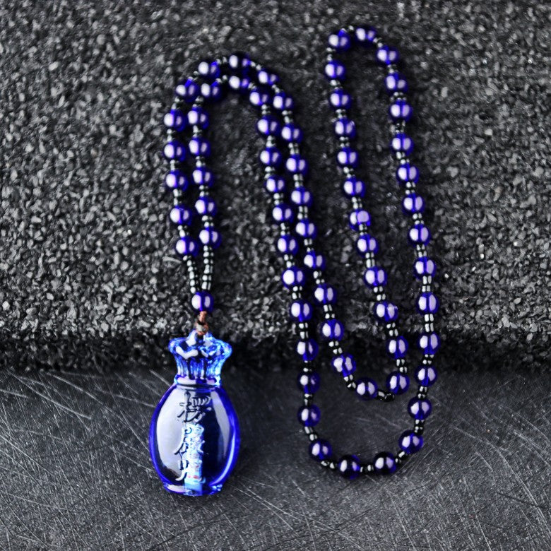 Glass Built-in Scripture Gourd Three-color Aquarius Necklaces
