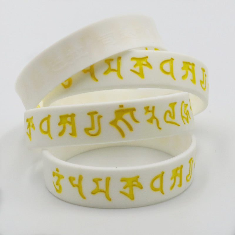 Combination Series Silicone Heart Mantra Taiwan Life Tv Station Bracelet