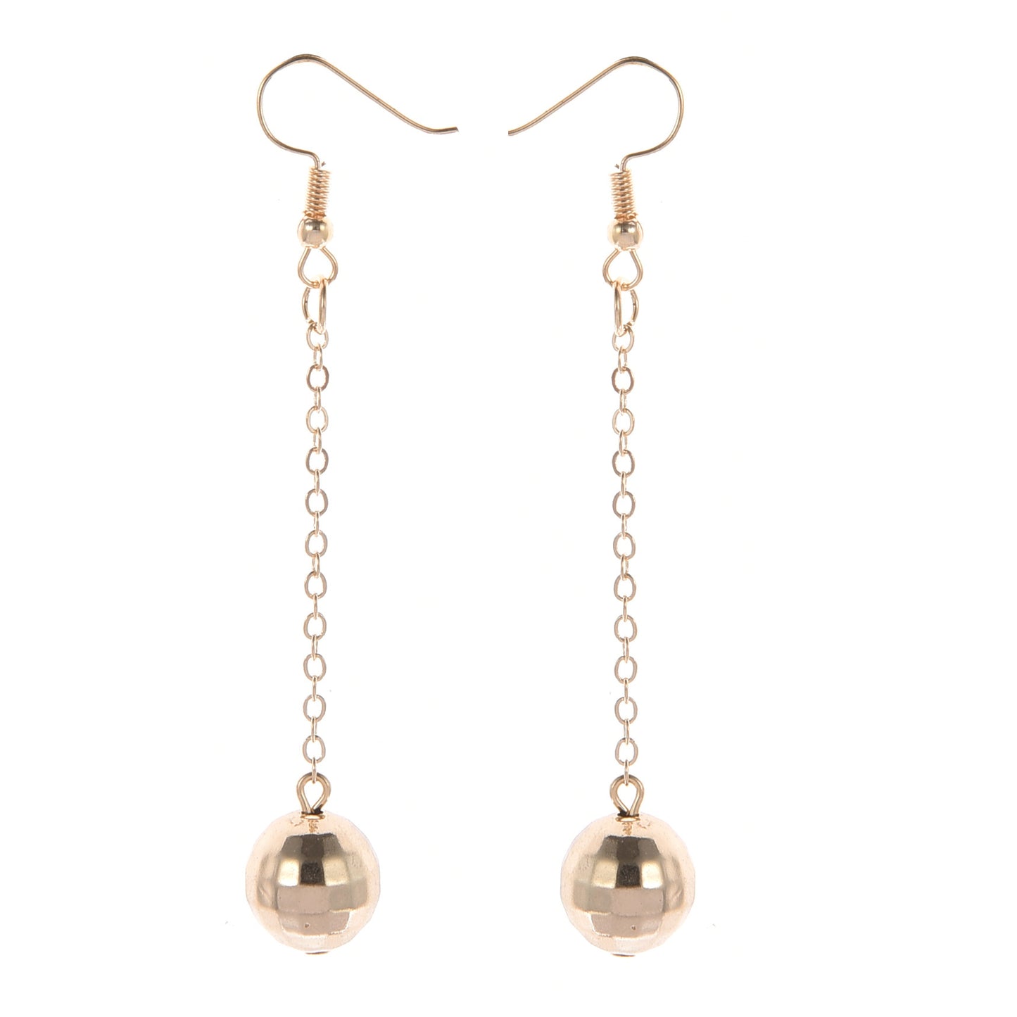 Women's Disco Alloy Metal Texture Ball Personality Earrings