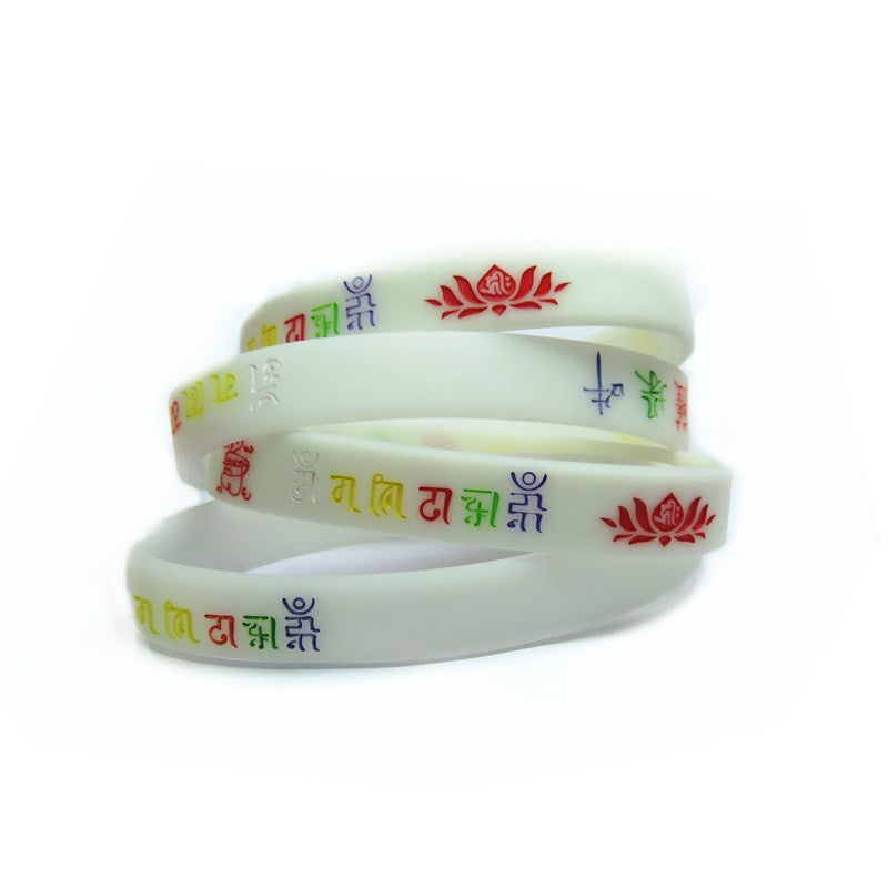 Combination Series Silicone Heart Mantra Taiwan Life Tv Station Bracelet