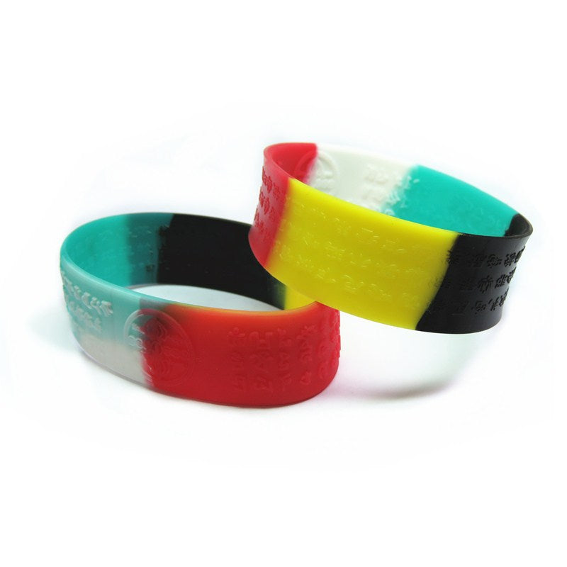 Combination Series Silicone Heart Mantra Taiwan Life Tv Station Bracelet
