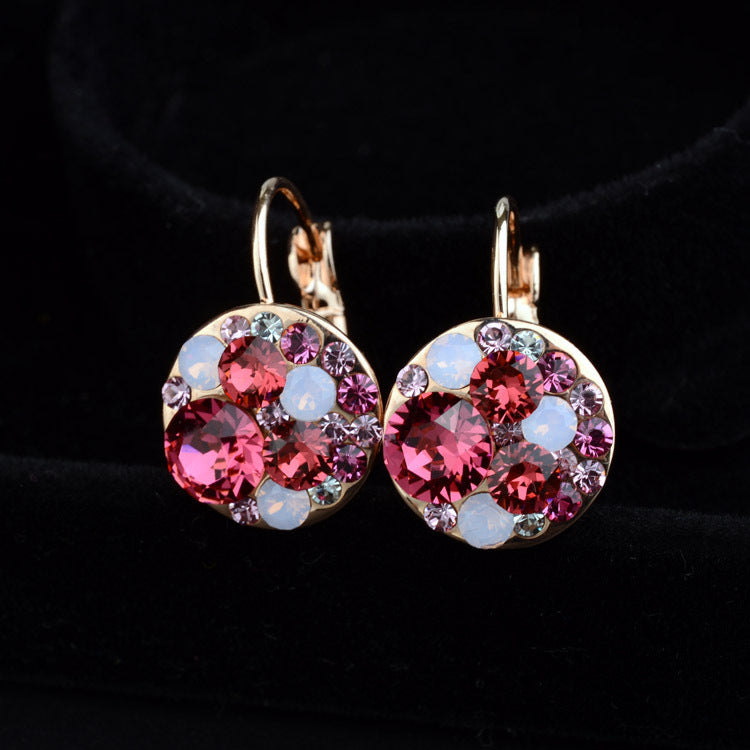 Cute Mickey Rose Gold Crystal Trendy Temperament Personality Super Earrings