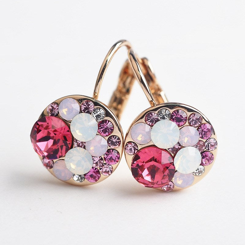 Cute Mickey Rose Gold Crystal Trendy Temperament Personality Super Earrings