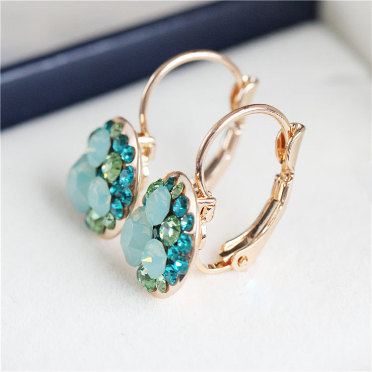 Cute Mickey Rose Gold Crystal Trendy Temperament Personality Super Earrings