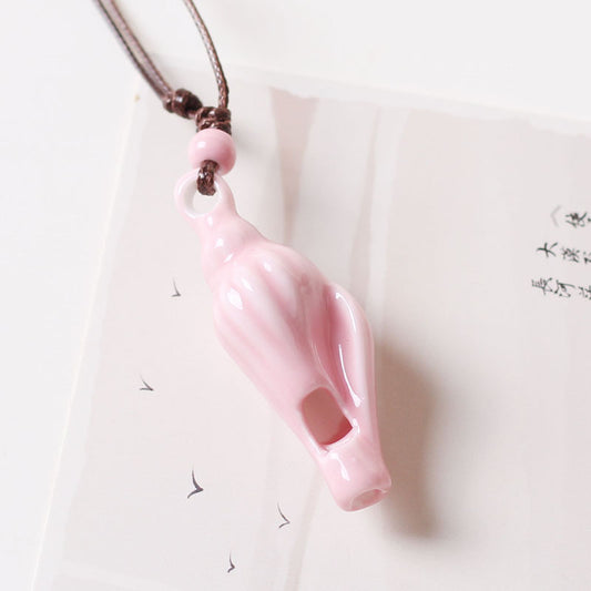 Ceramic Trinkets Pink Conch Whistle Fresh Necklaces