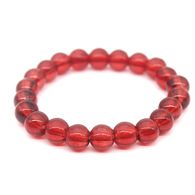 Yuan Shop Transparent Glass Beads Imitation Bracelet