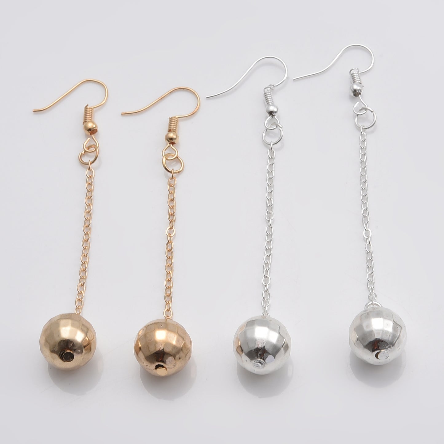 Women's Disco Alloy Metal Texture Ball Personality Earrings