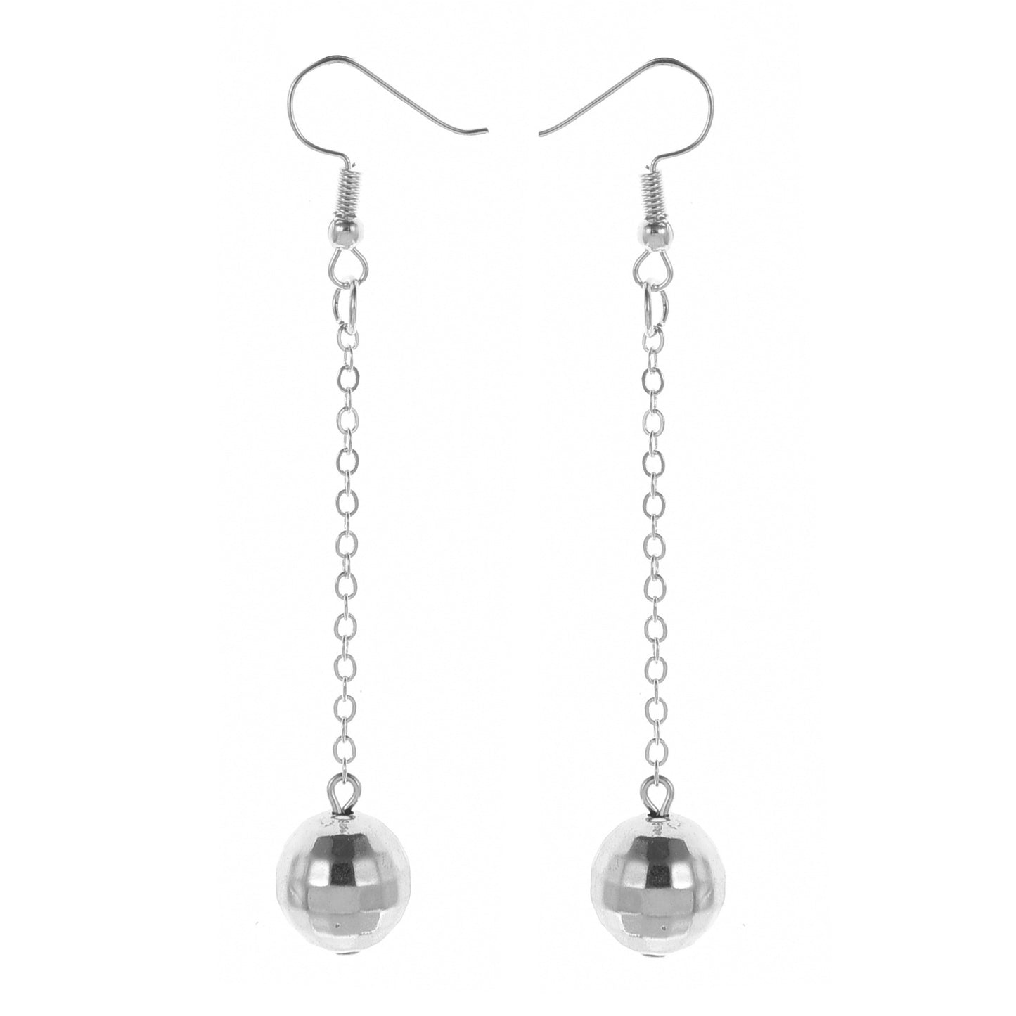 Women's Disco Alloy Metal Texture Ball Personality Earrings