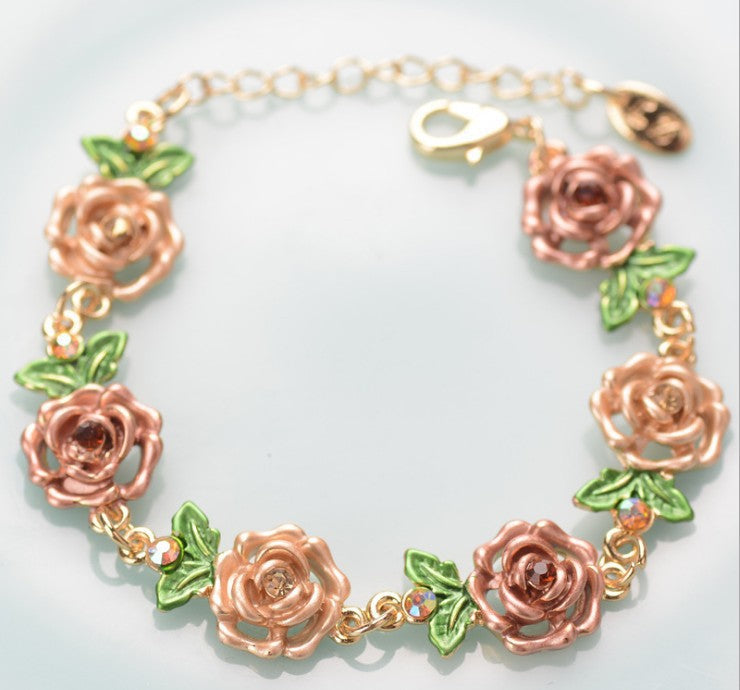 Rose Vintage Alloy Ethnic Style Exaggerated Bracelets