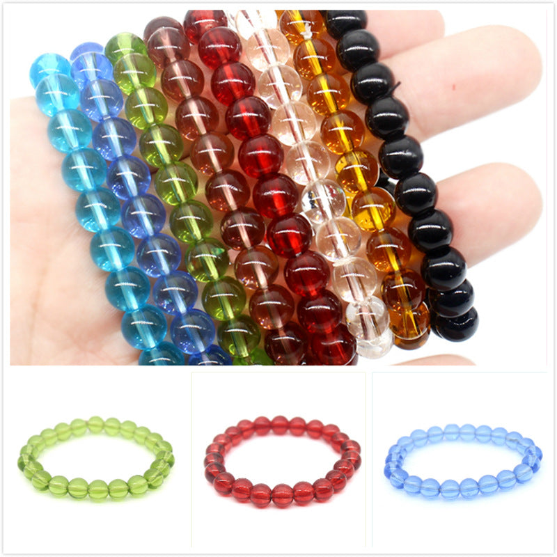 Yuan Shop Transparent Glass Beads Imitation Bracelet