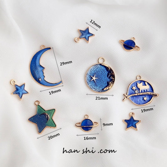 Dream Starry Sky Star Moon Eardrops Earrings