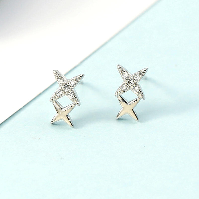 Women's Korean Small Star Fresh Sweet Meteor Stud Earrings