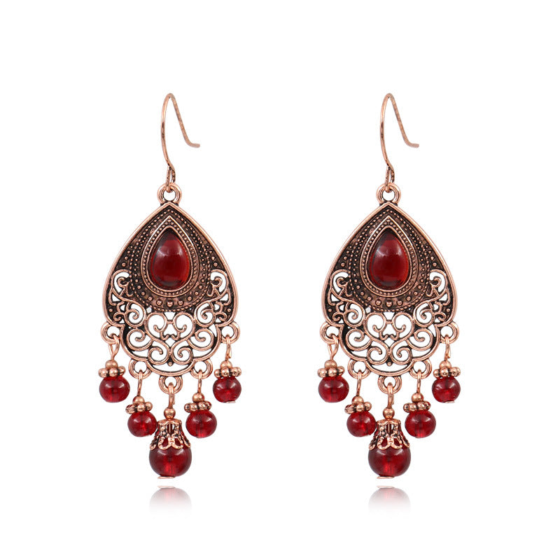 Women's Eye Garnet Luxury For Festive Festival Earrings