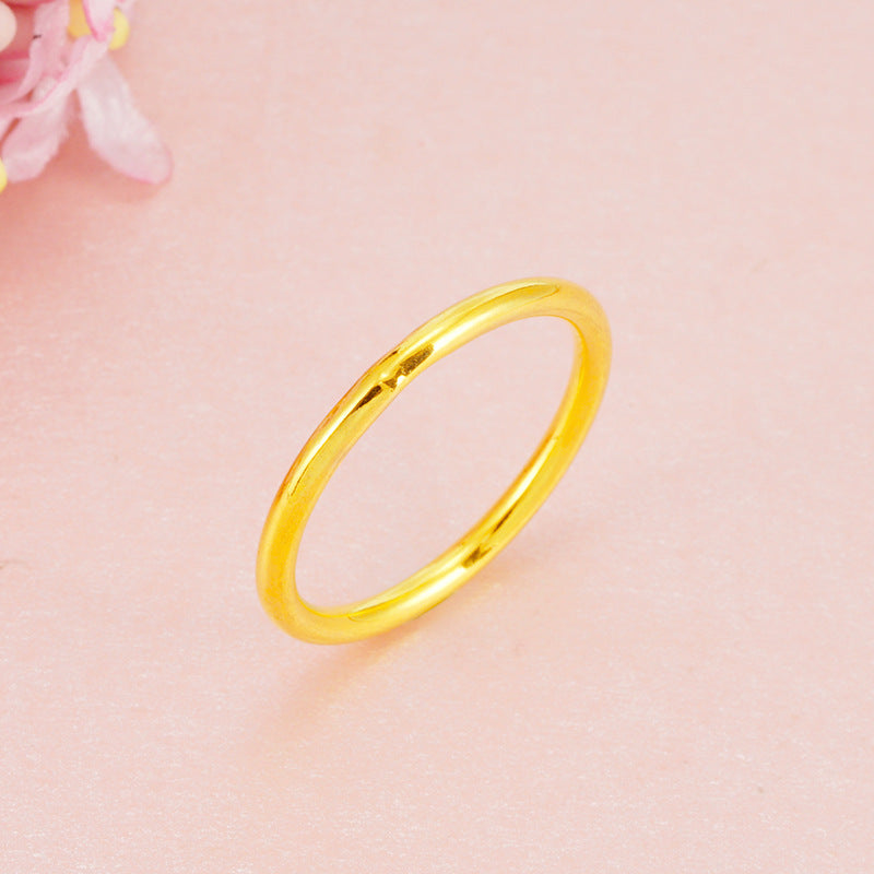 Women's Solid Polished Surface Ancient Style Thumb Imitation Gold Rings