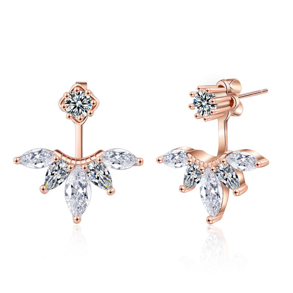 Elegant Popular Women's Zircon Country Ear Stud Earrings