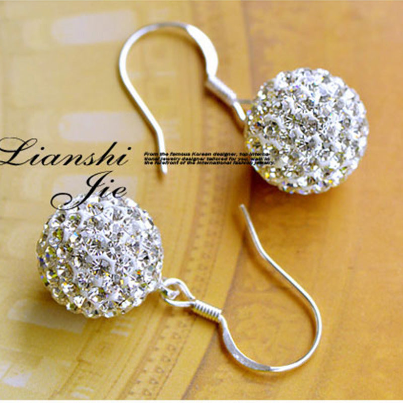 Elegant Siering Crystal Eardrops Korean Style Female Accessories Earrings