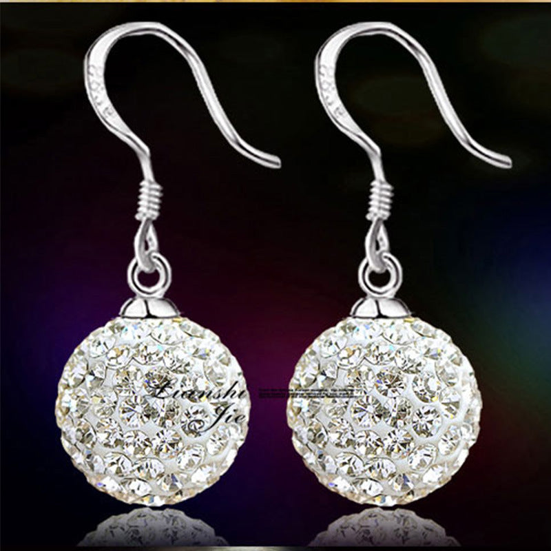 Elegant Siering Crystal Eardrops Korean Style Female Accessories Earrings