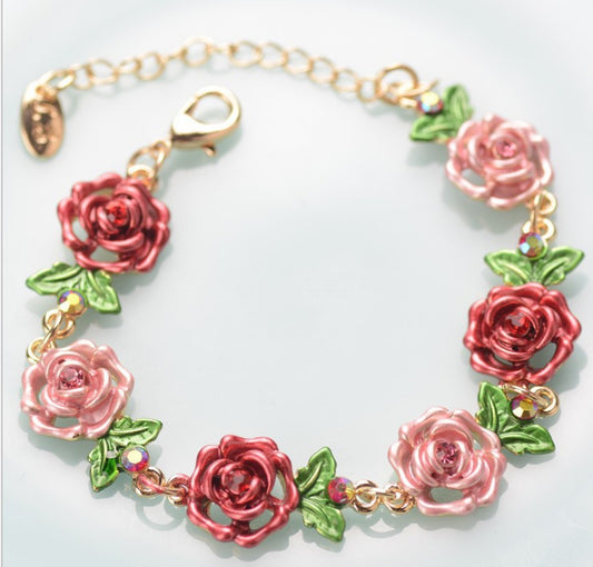 Rose Vintage Alloy Ethnic Style Exaggerated Bracelets