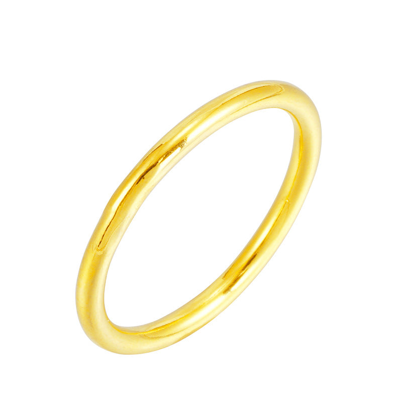 Women's Solid Polished Surface Ancient Style Thumb Imitation Gold Rings