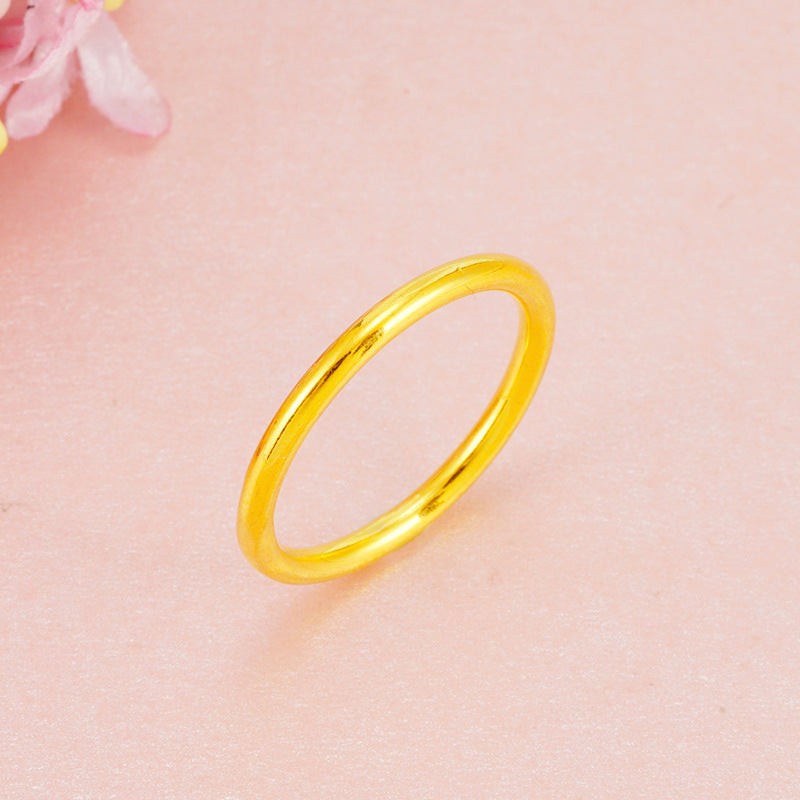 Women's Solid Polished Surface Ancient Style Thumb Imitation Gold Rings