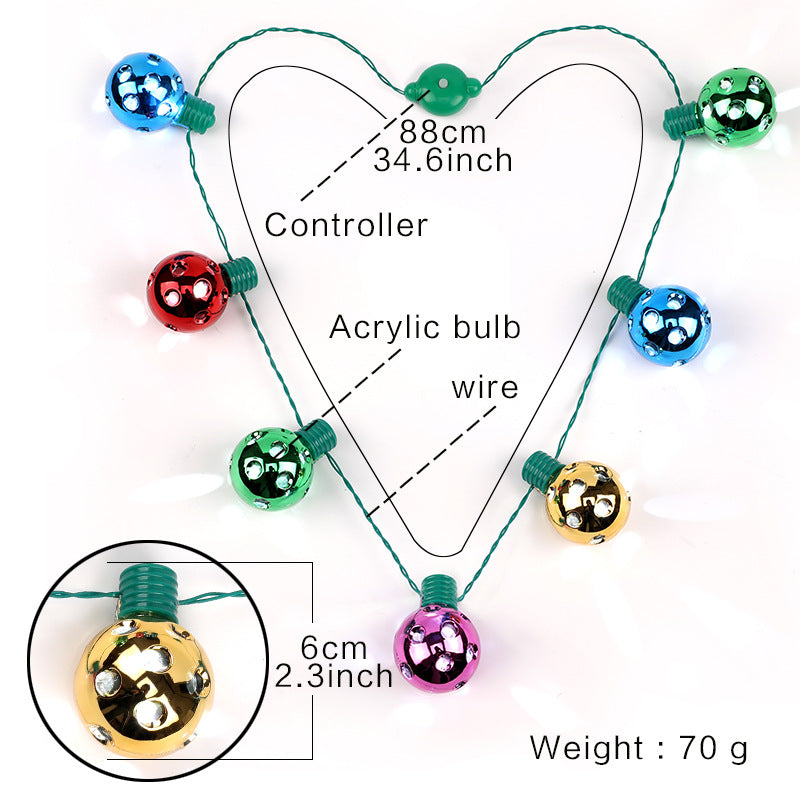 Colorful Bell Lighting Chain Flash Toy Necklaces