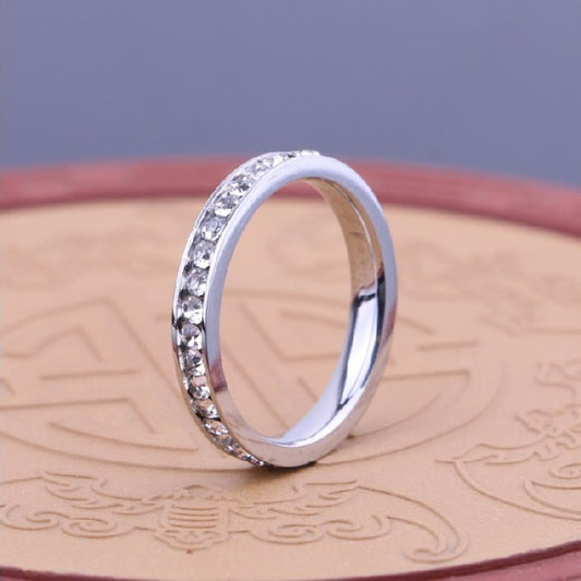 Couple Titanium Steel Light Luxury Design Rings