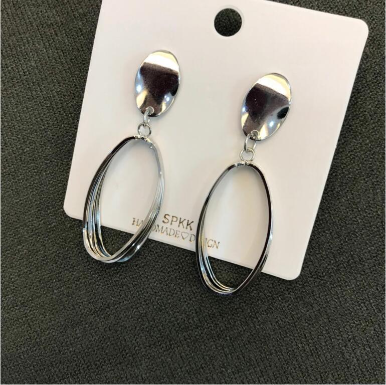 Women's Geometric Ellipse Korean Style Simple Personalized Earrings