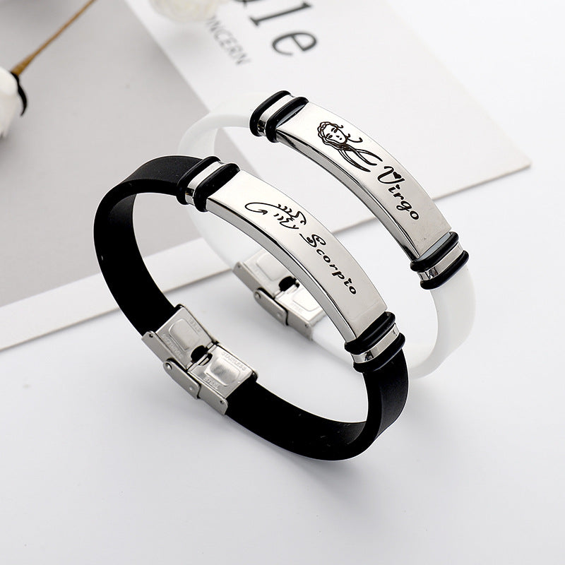 Stainless Steel Sports Korean Style Twee Constellation Bracelets