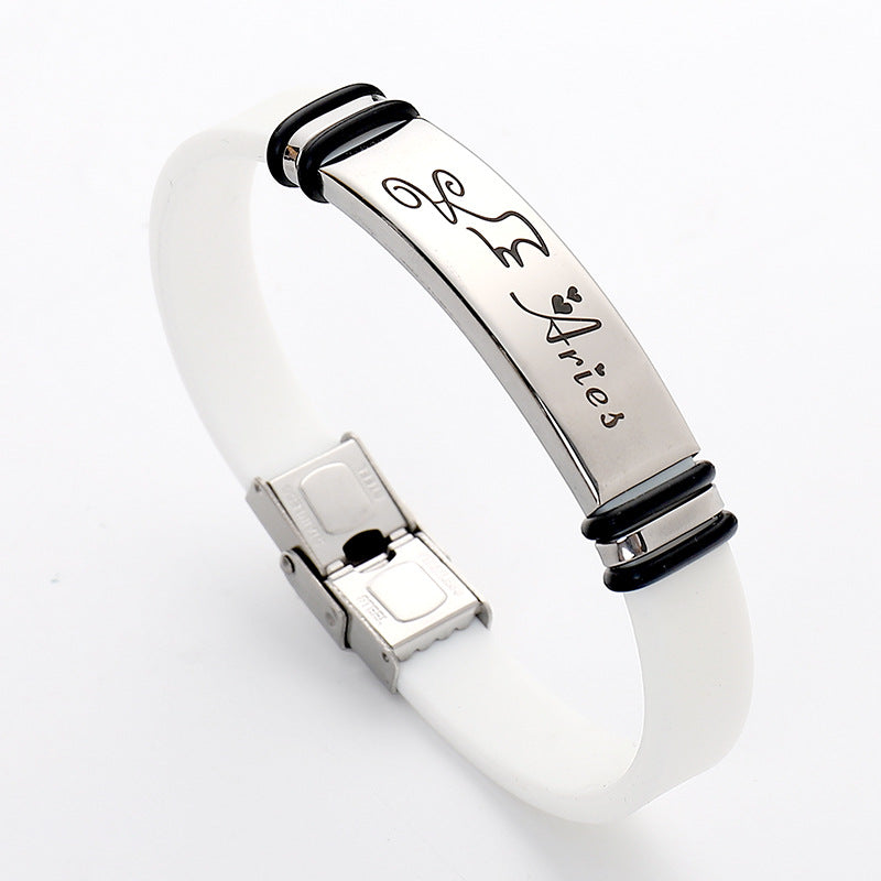 Stainless Steel Sports Korean Style Twee Constellation Bracelets