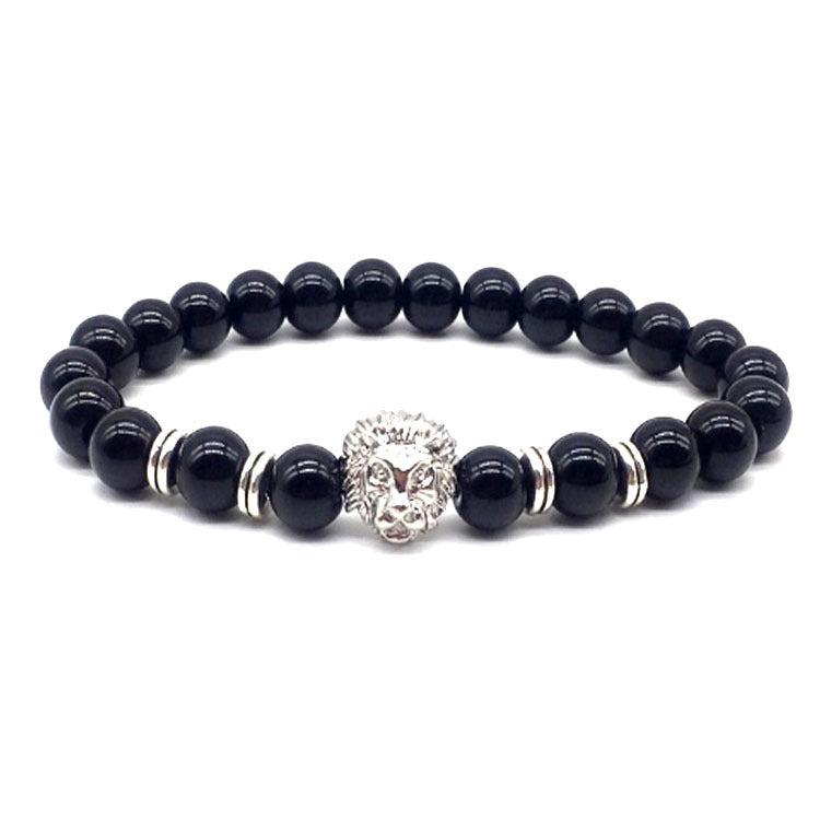 Ornament Fashion Lava Stone Lion Beaded Bracelets